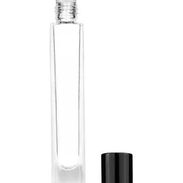 Best Bottles - Vente Supports pour huile essentielle - Grande bouteille en verre cylindrique transparent avec bille roulante en métal-9 ml0