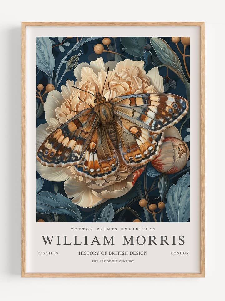 William Morris Butterfly I102-29 for wholesale by Peardrop Prints