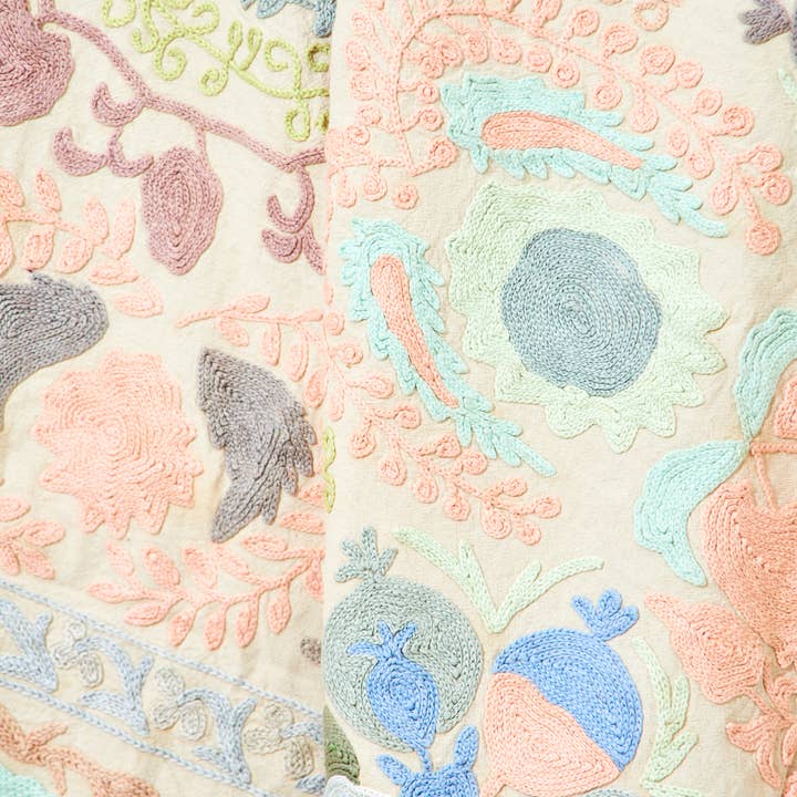 Tribe Bohemian Home - Wholesale Coverlet - Embroidered Suzani Coverlet