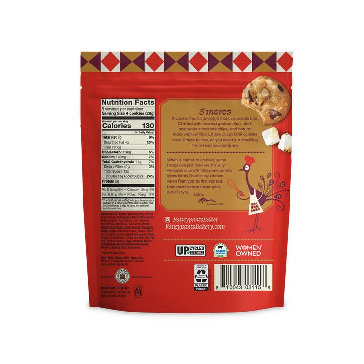 Fancypants Baking Co. - Wholesale Cookie - S'mores Cookies | Premium Cookie | Snacks | 12 pack | 5oz10