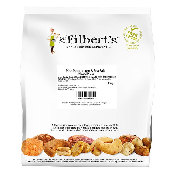 Mr Filbert's – wholesale Nuts – Pink Peppercorn and Sea Salt Mixed Nuts Loose Serve 1.5kg