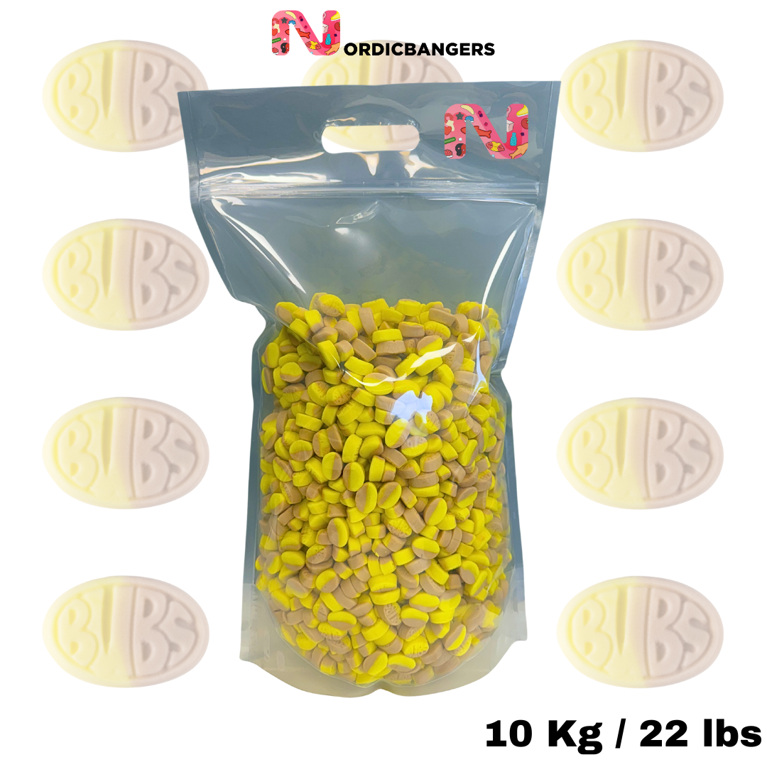 Nordicbangers - Swedish Candy Supply - Wholesale Hard Candy - BUBS Vegan Banana Toffee Mini Ovals - Big Pick & Mix Bag2
