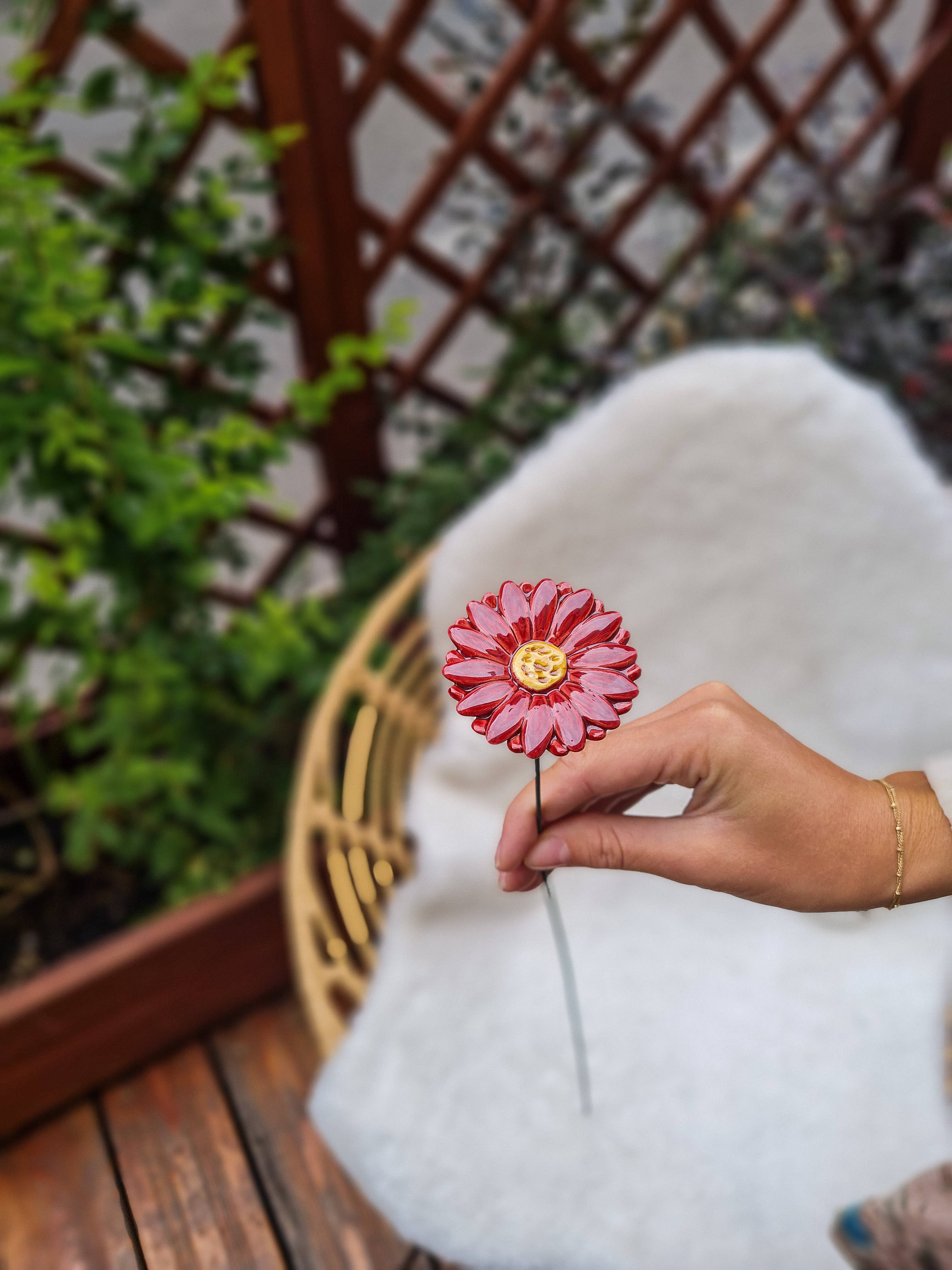 NaturoTheke – wholesale Artificial flowers – Gerbera diameter approx. 5 cm | 39 cm stem5