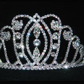 #11869 Small Intersecting Scroll Tiara for wholesale by Bridal Store Jewelry