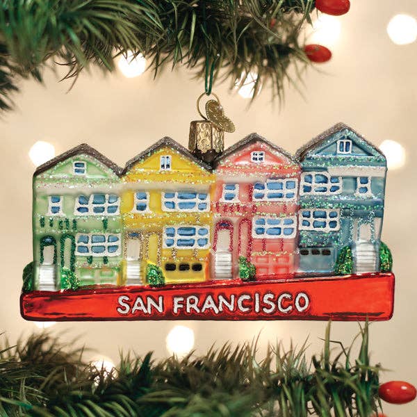San Francisco Painted Ladies Ornament for wholesale by Old World Christmas