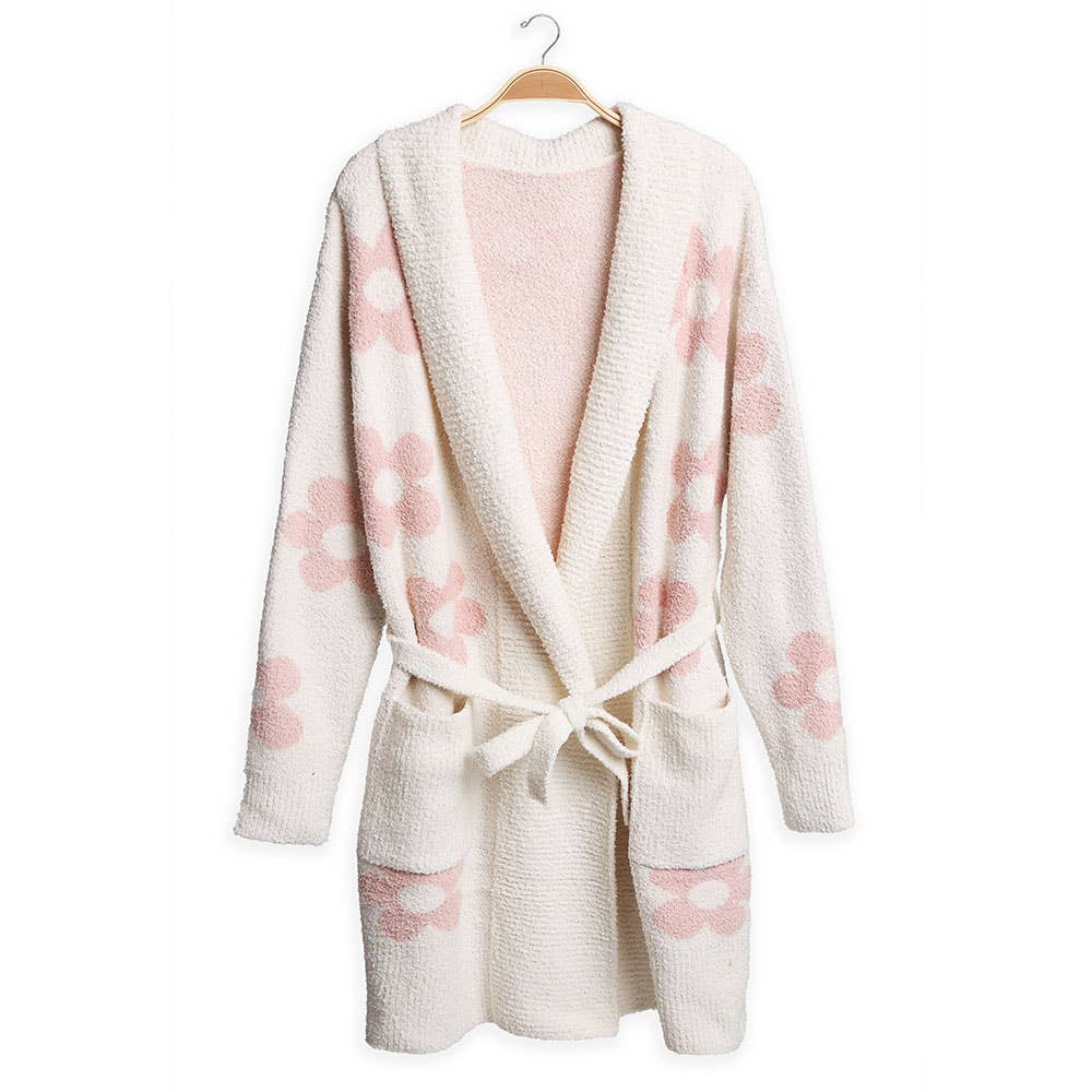 Sensibling Corp. - Vente Peignoir – femme - Robe à marguerites avec poches et ceinture2