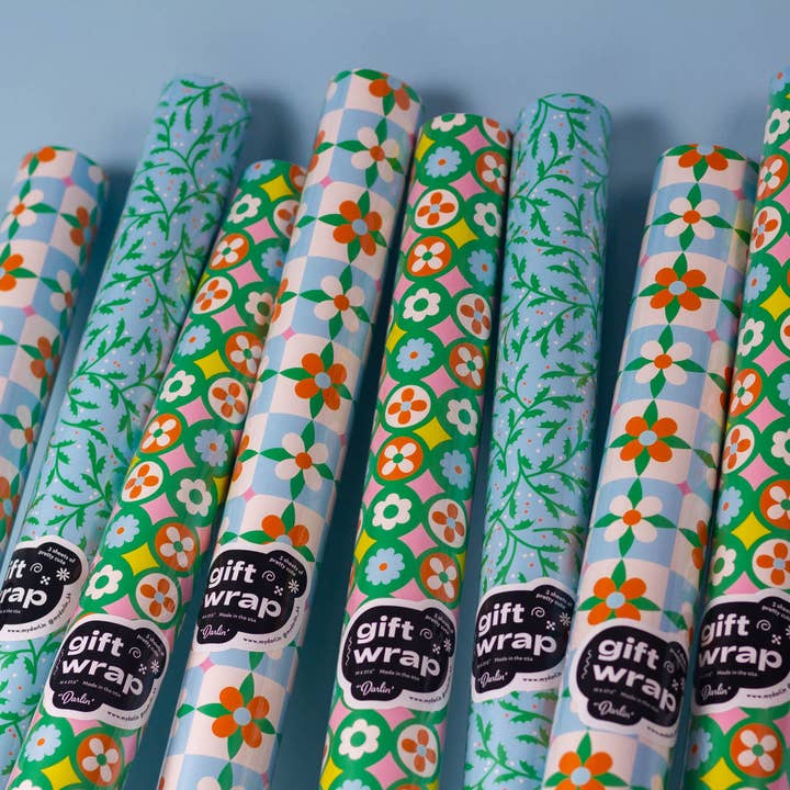 My Darlin' - Wholesale Flat Wrap - Razzle Dazzle Flowers Holiday Gift Wrap Sheets or Roll