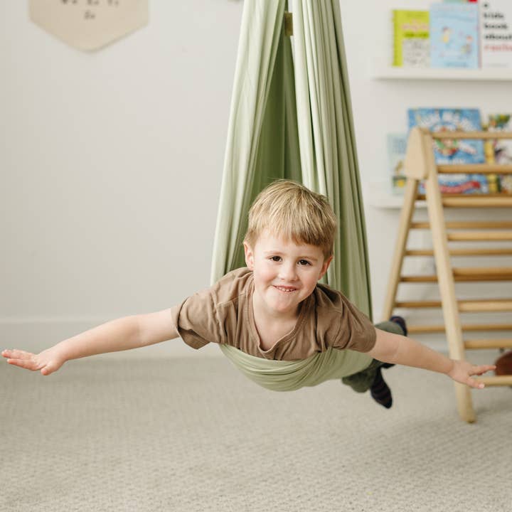 Marlowe & Co - Wholesale Hammock - Kids - Desert Sage Cotton Sensory Swing4
