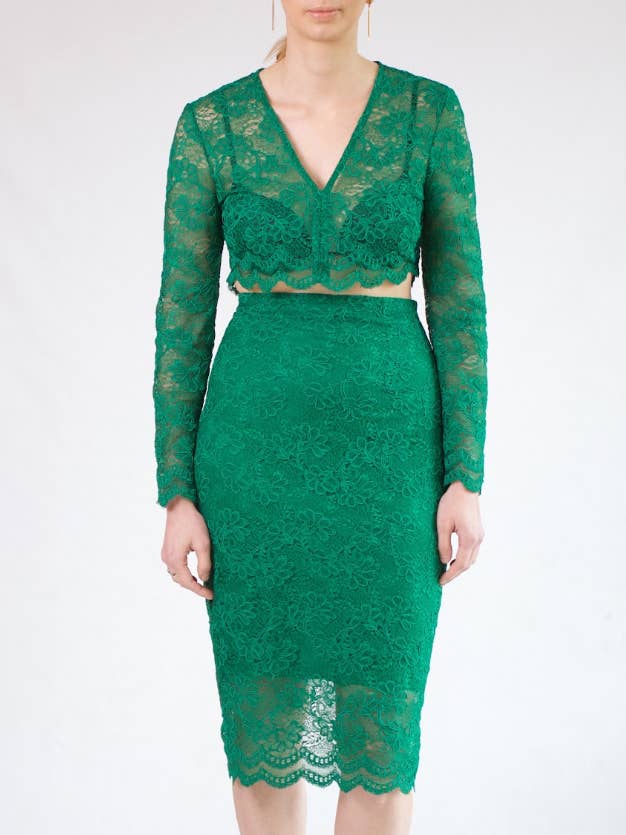 Grön snörtopp med snörning med snörning för wholesale av Dee Izmail