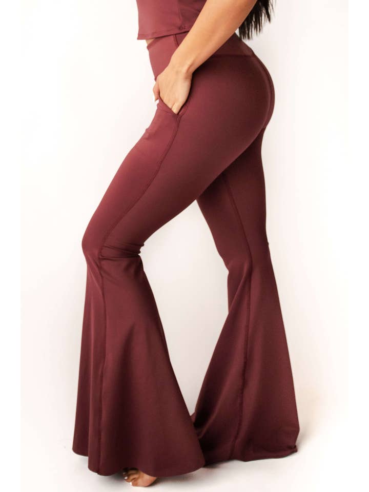 Yoga Democracy – Engroshandel Bukser - Dame – Bell Bottoms 2.0 i Maroon1