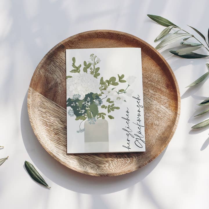 Wildblumen Atelier - Wholesale Congratulations Card - Postcard Congratulations vase, FSC certified3