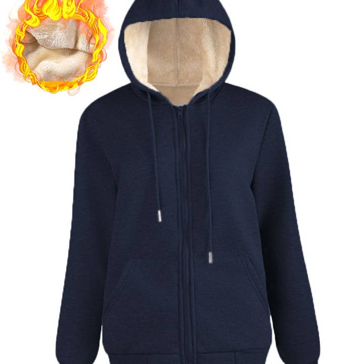Marayn - Wholesale Hoodie – Women's - Cozy Winter Womens Fleece Hoodie Jacket Bestseller37