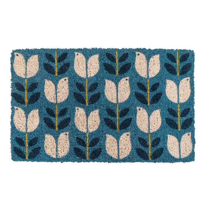 Birds in Bloom Handwoven Coconut Fiber Doormat for wholesale by Entryways