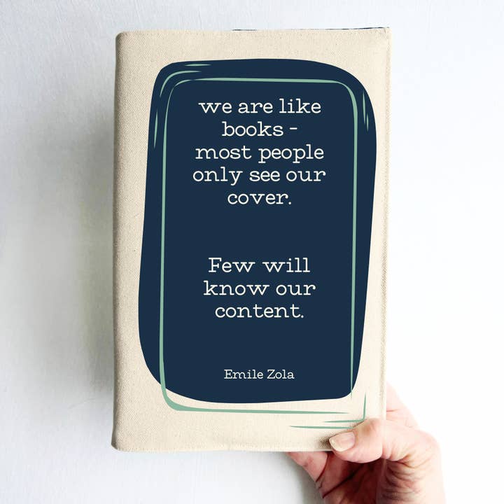 Pretty Clever Words - Wholesale Book Cover - Reusable Adjustable Fabric Book Cover - we are like books1