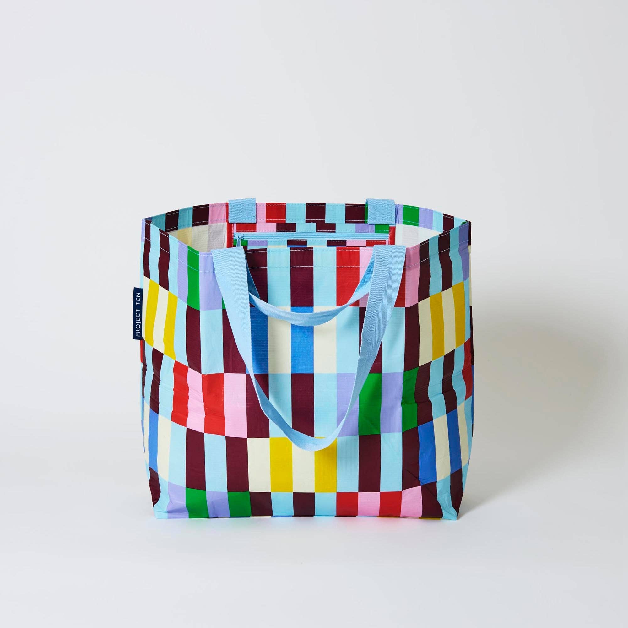 Project Ten Pty Ltd - Wholesale Tote bag – Unisex - Medium Tote – Multi Stripe