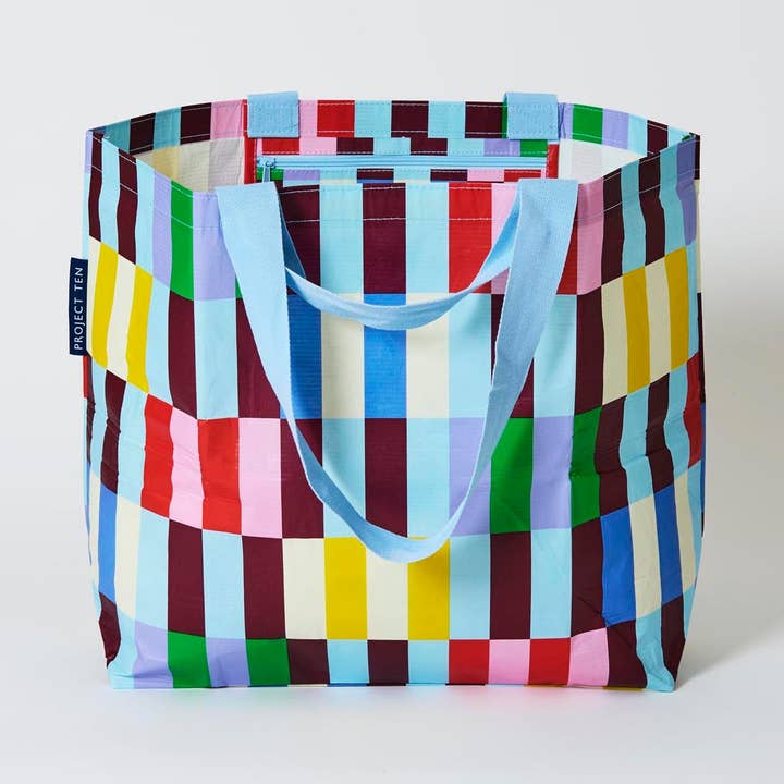 Project Ten Pty Ltd - Wholesale Tote bag – Unisex - Medium Tote – Multi Stripe0
