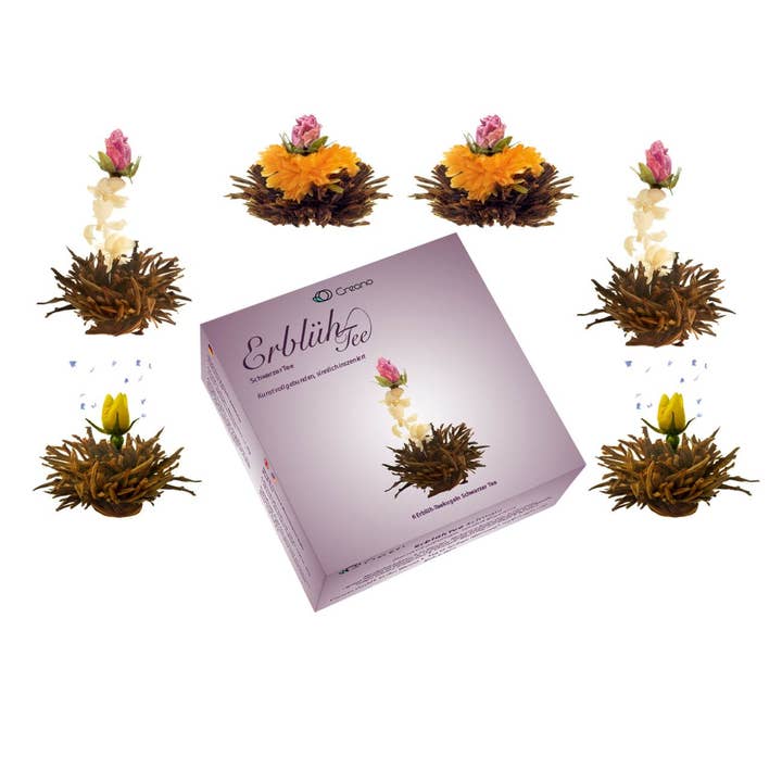 Creano - Vendita all'ingrosso Tè in bustine - Creano 6 tea flower blooming tea in elegante confezione regalo