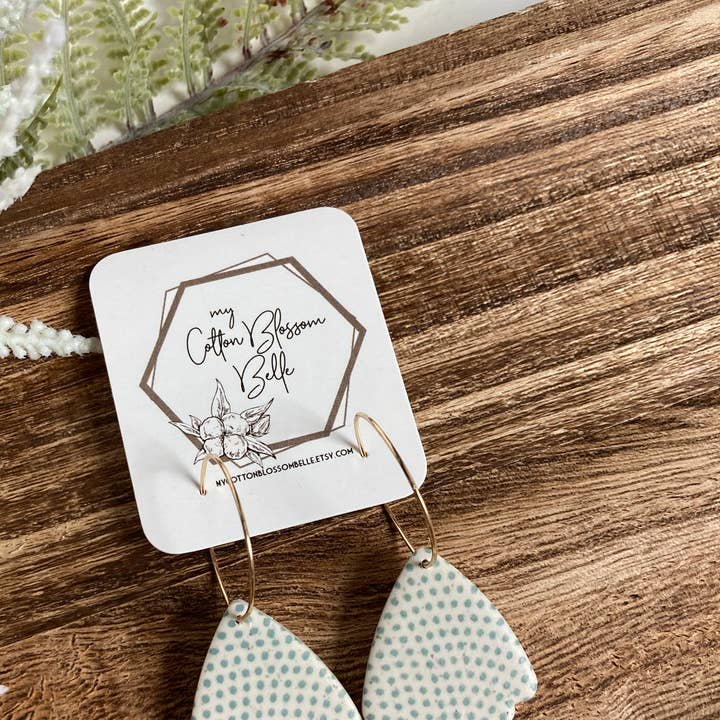 Polka Dot Clay Hoop Earrings for wholesale by My Cotton Blossom Belle