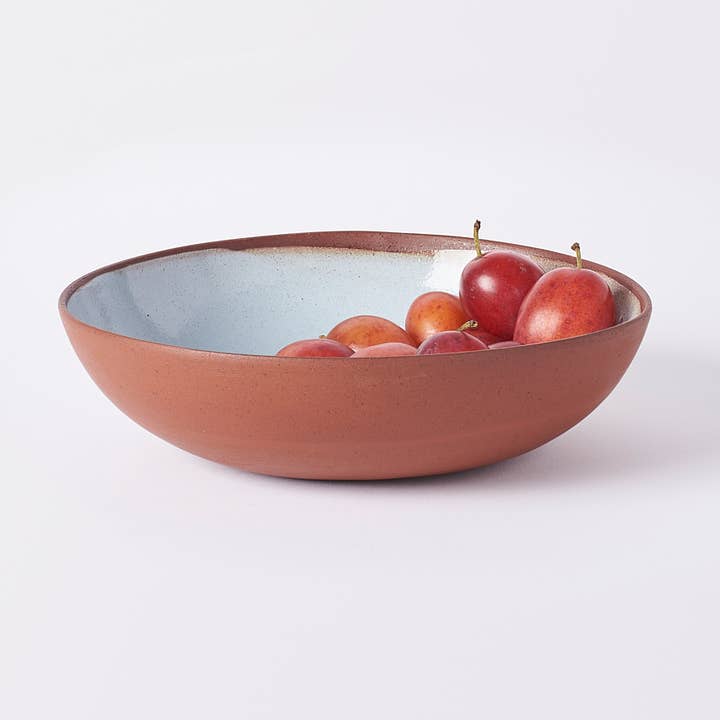 Handmade Modern Rustic Terracotta Large Deep Bowl for wholesale by Silvia K Ceramics