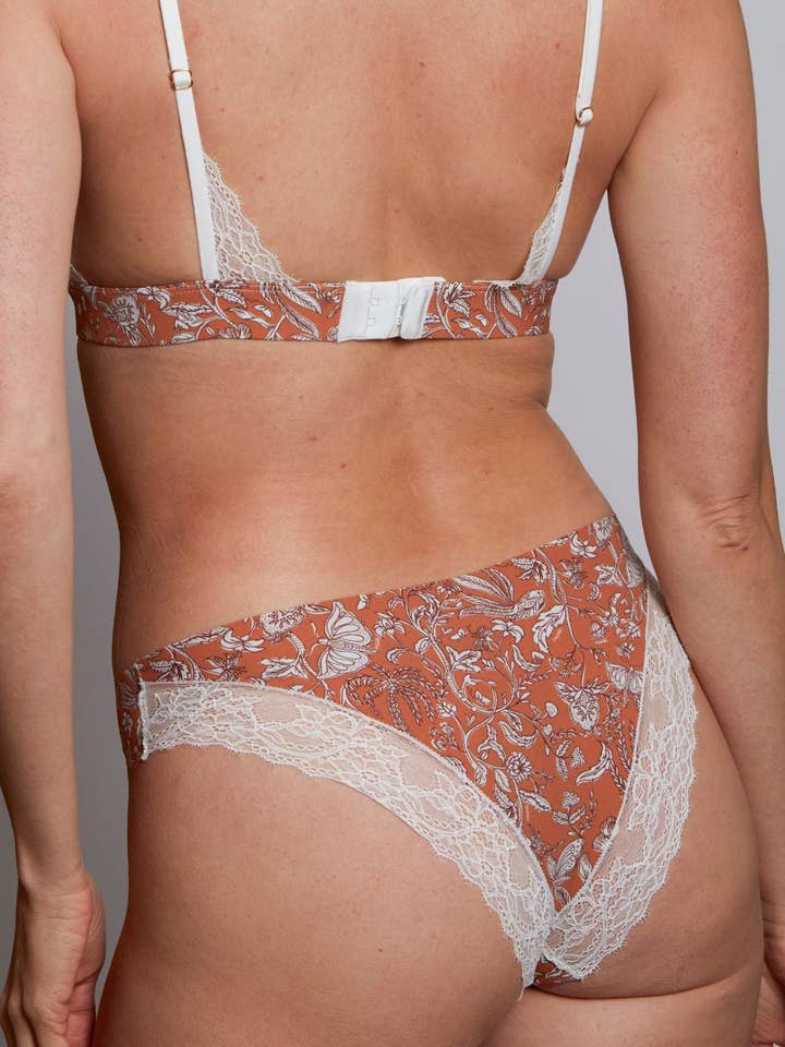 Indonesia Latte Brown lace panties for wholesale by Esquisse Lingerie