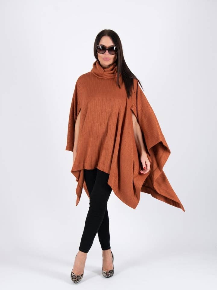Stickad Poncho EVA för wholesale av EUG fashion