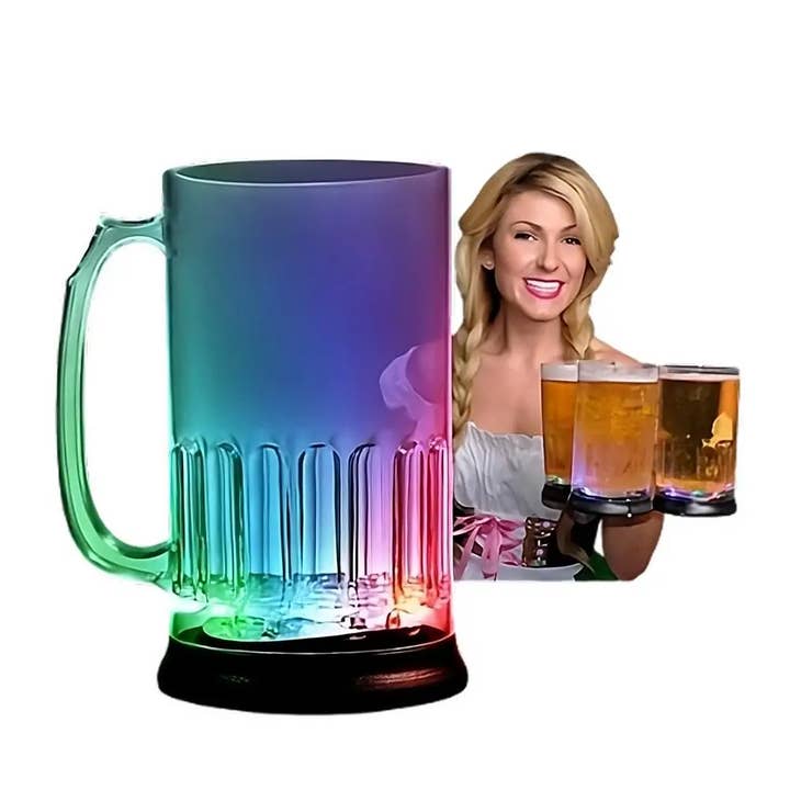 Flashing Beer Mug Tall for wholesale by Blinkee.com, LLC