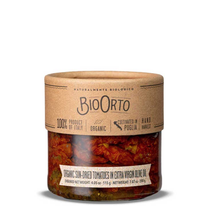 Bio Orto Organic Sun‑Dried Tomatoes in Extra Virgin Olive Oil (200g/7.05oz) for wholesale by Ciao Imports