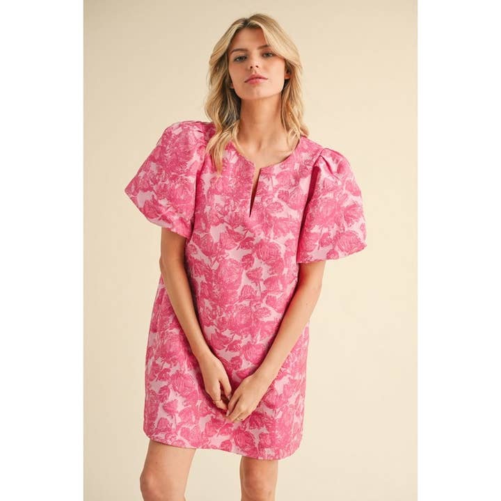 STYLE USA - Wholesale Dress - Women's - Flower jacquard embroidery dress