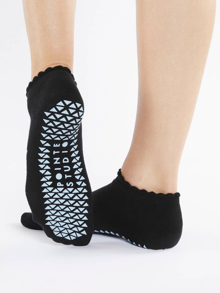 Pointe Studio - Vente Chaussettes – femme - Chaussettes antidérapantes Love Full Foot pour femmes – mélange de coton pour Pilates et barre1
