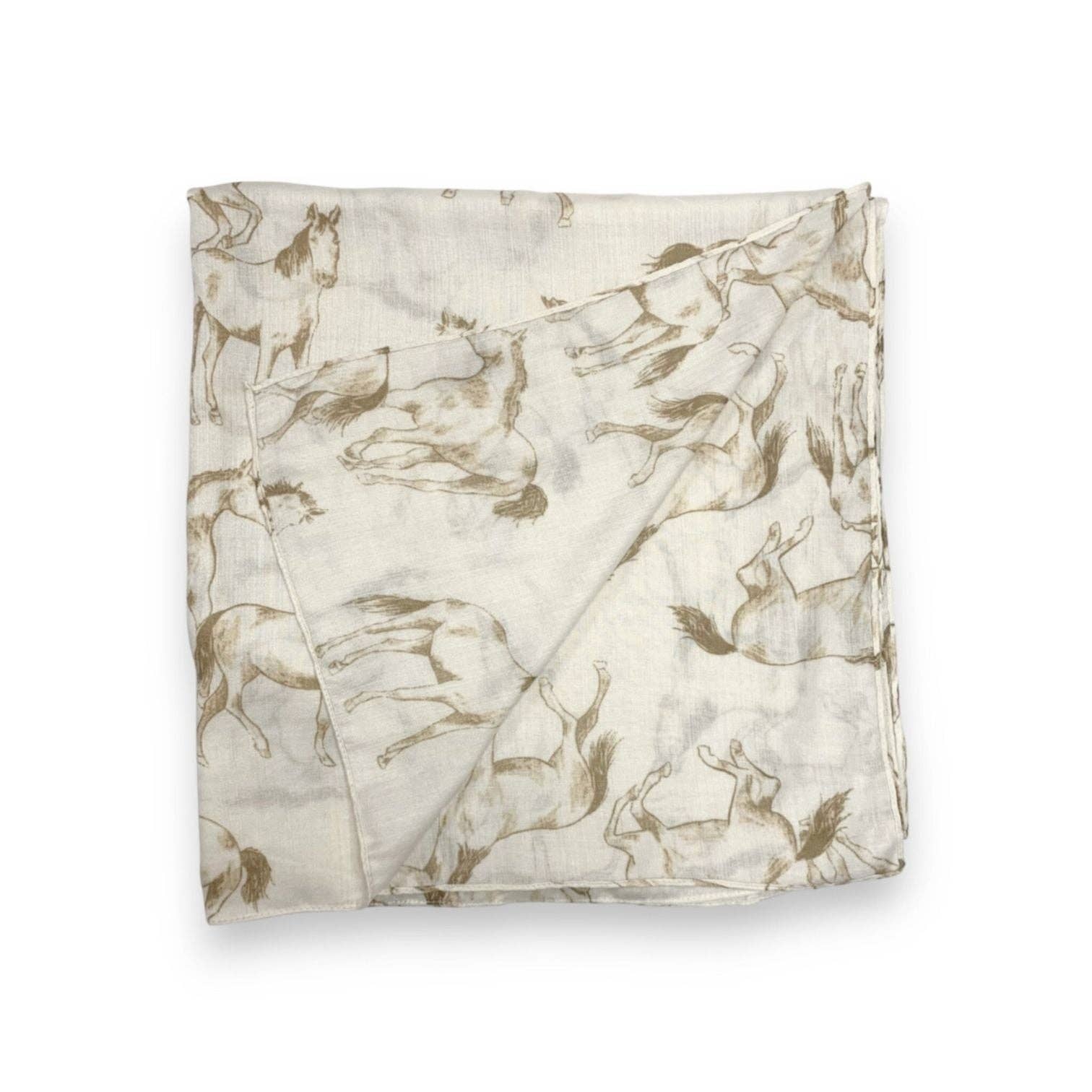 Lili Scarves (US Duty Free) - Wholesale Scarf - Women's - Horse Print Cotton Blend Scarf7