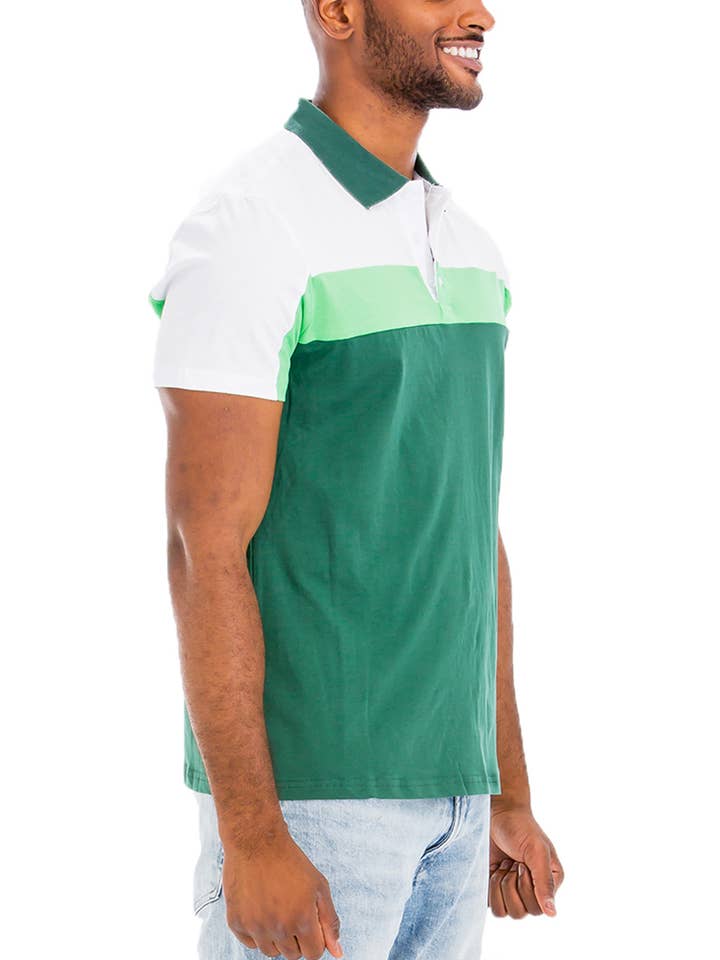 WEIV - Wholesale Polo - Men's - Three Color Short Sleeve Polo Shirt