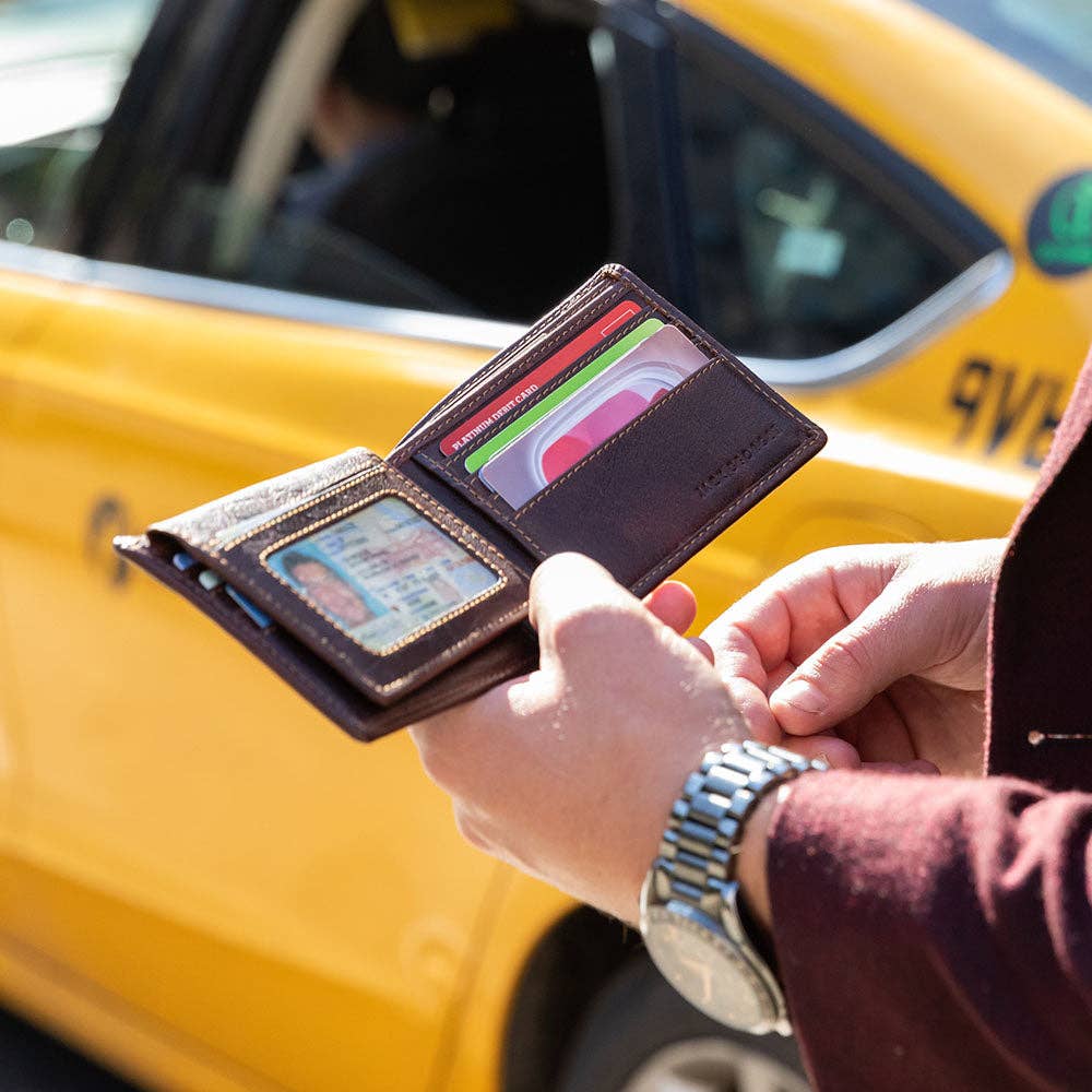 Jack Georges Leather Goods – wholesale Wallet - Men’s – Voyager Bifold Wallet with ID Flap #73027