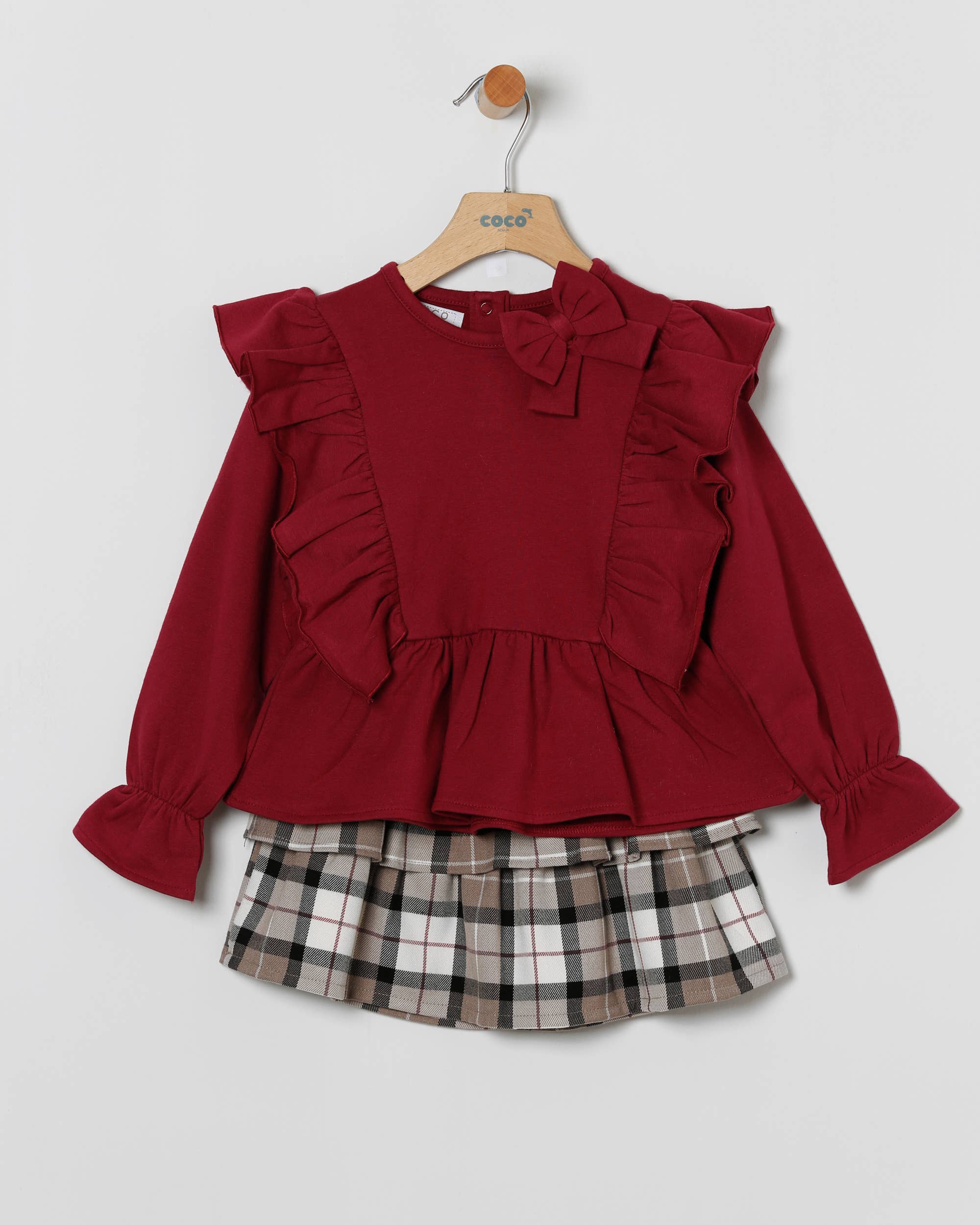 Carnet Bordeaux Ensemble Fille Pull Et Jupe en vente sur Faire0