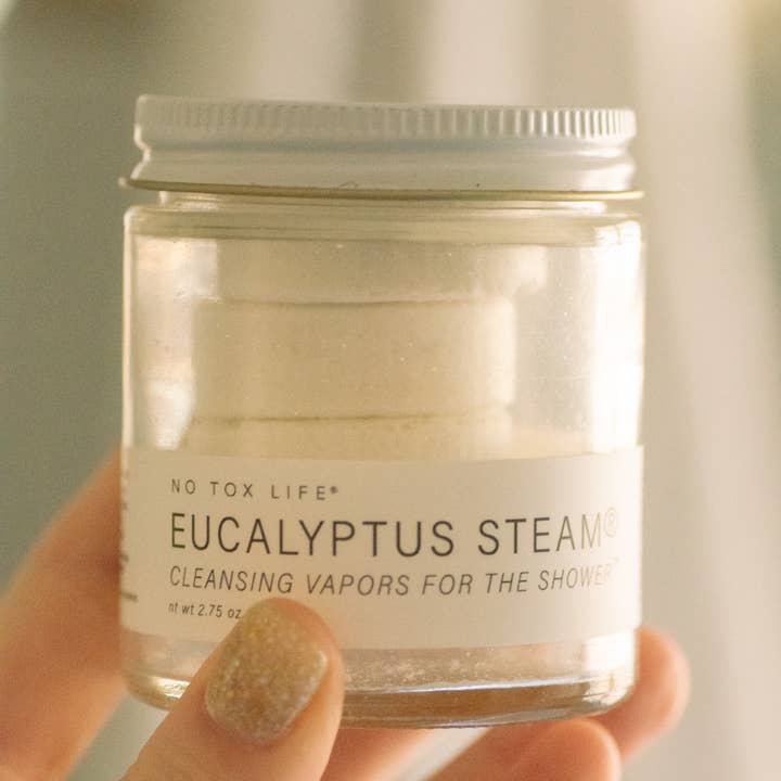 No Tox Life - Wholesale Aromatherapy Inhaler - EUCALYPTUS STEAM® Cleansing Vapors for the Shower® Mini Jar - No Tox Life