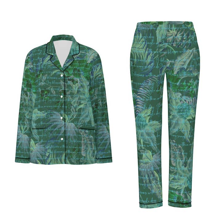 Lush Tropics « La joie fleurit en moi chaque jour » pour la vente par Positive Pj’s