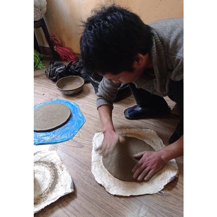 Casa Amarosa - Venta al por mayor Bandejas decorativas - Bandeja de cerámica Earthenware Clay Longpi, 9 x 6 x 1.5 pulgadas6