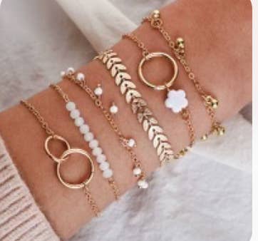 Kate Tuesday Jewelry - Wholesale Jewelry Set - Gold Tocona 6 Piece Bracelet Set