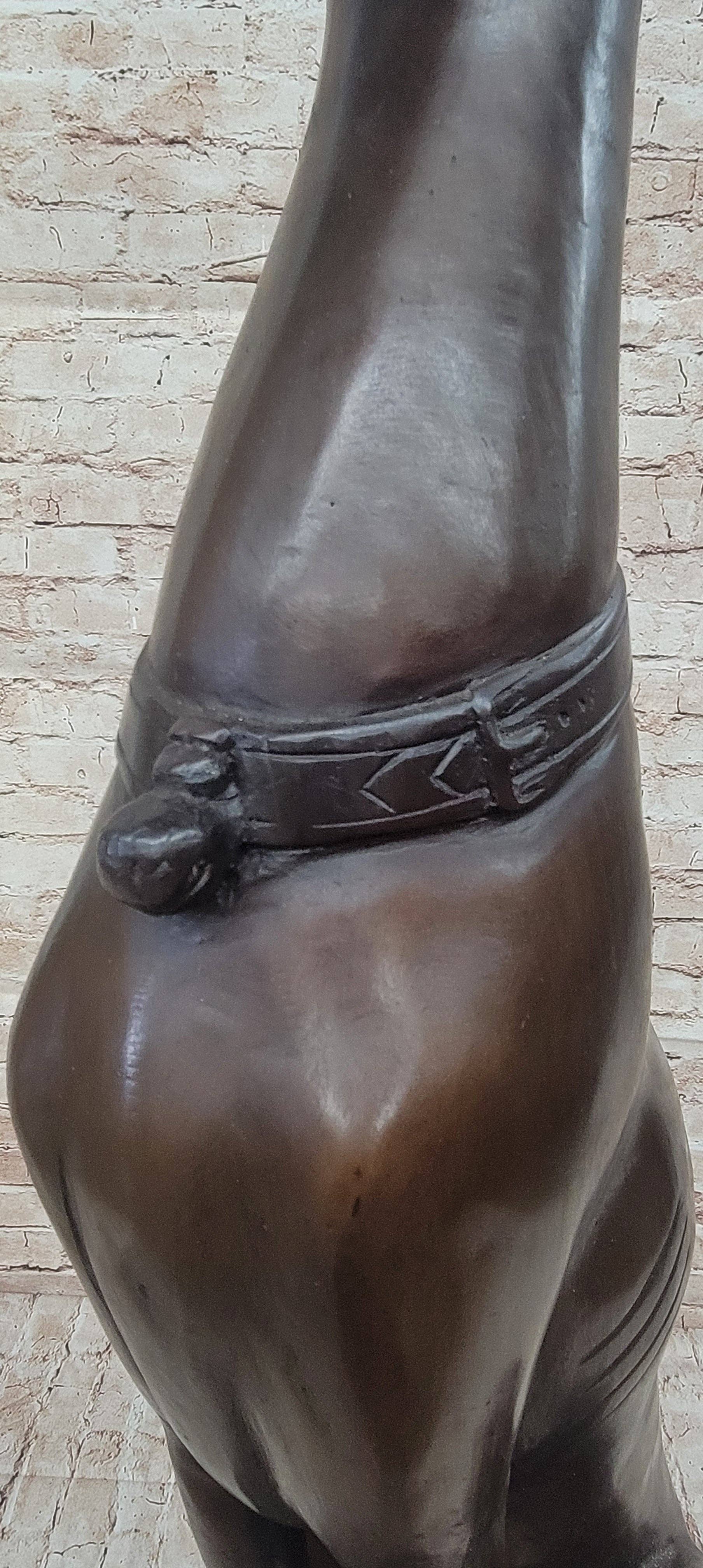 Bronzhaus - Wholesale Sculpture - Life Size Bronze Greyhound Saluki Slender Dog Statue Sculpture by J. Moigniez7