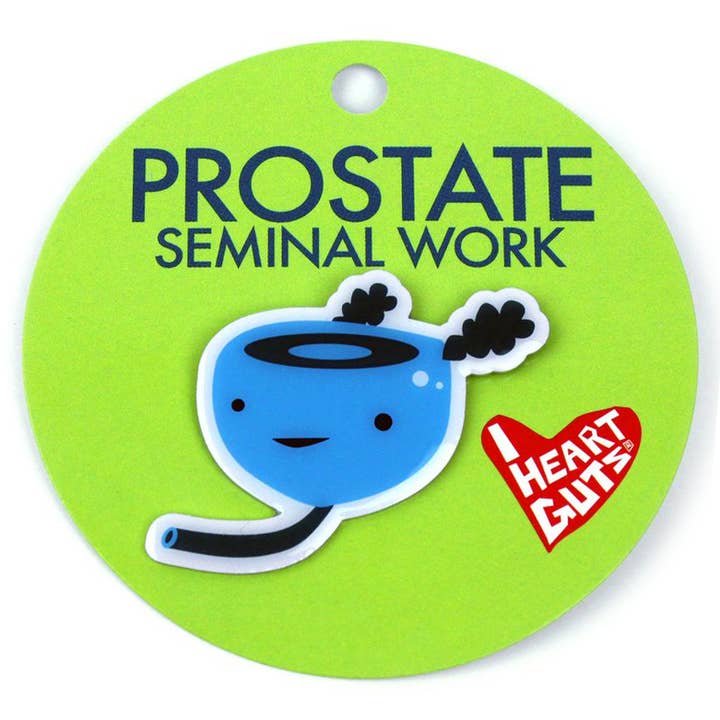 I Heart Guts | Organ Plushies Wholesale - Wholesale Lapel Pin/Button - Prostate Lapel Pin - A Seminal Work