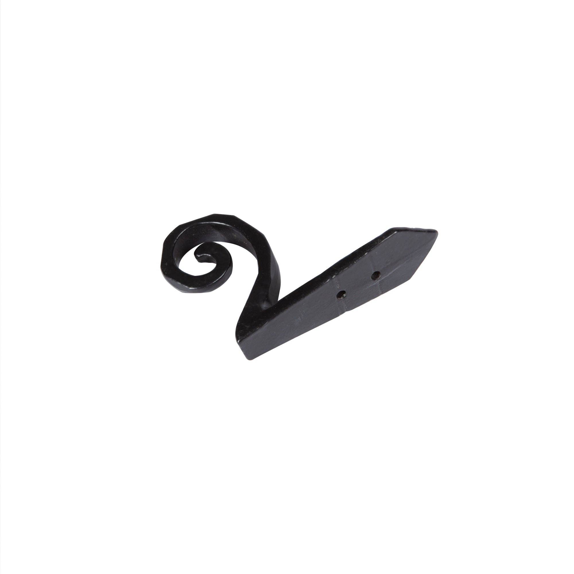 Rinkit Ltd – wholesale Wall hook – Hammered Scroll Hook - W30mm x H95mm - Black3