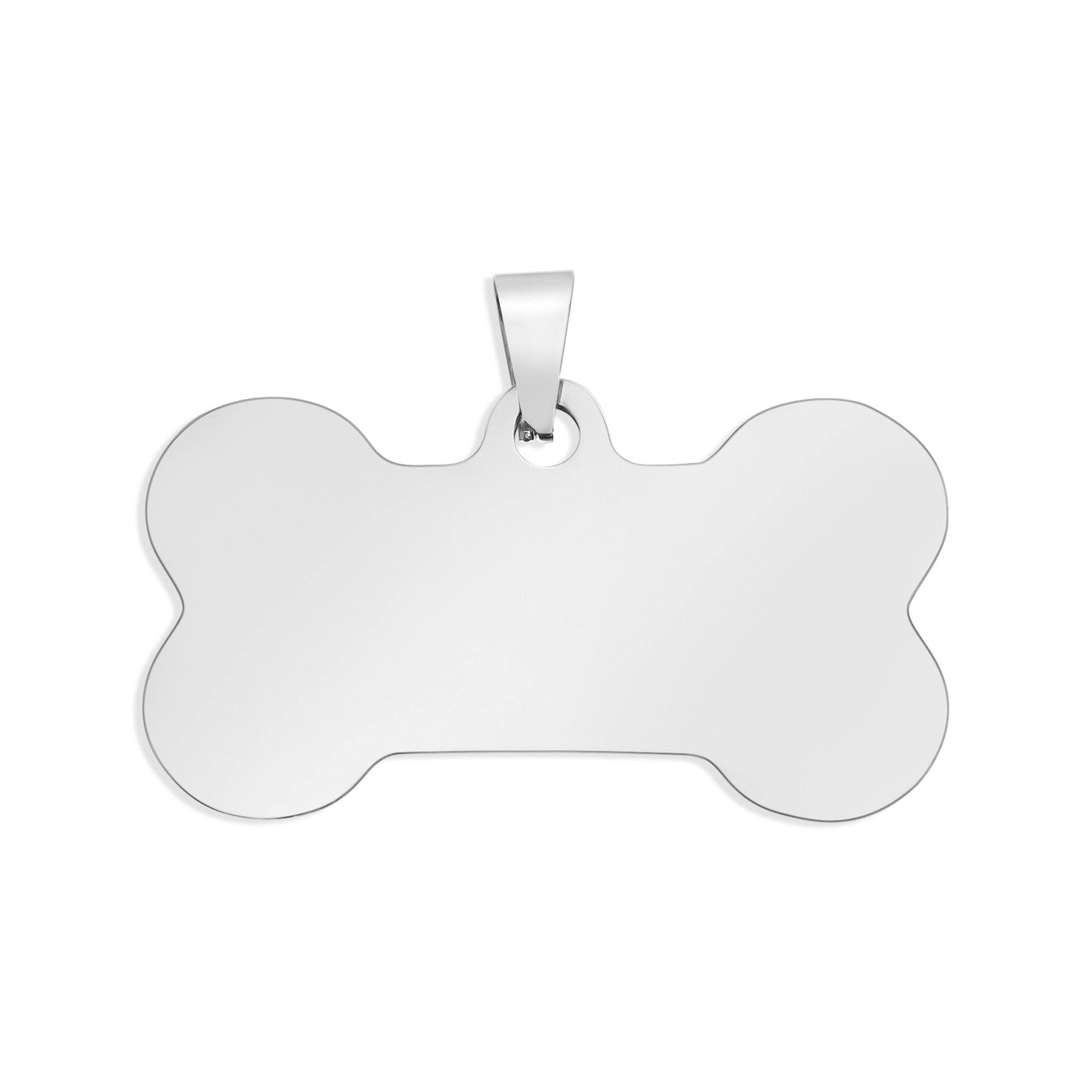 WJW - Vente Médaille pour collier – chat et chien - Médaille vierge en os de chien en acier inoxydable PVD or 18 carats0