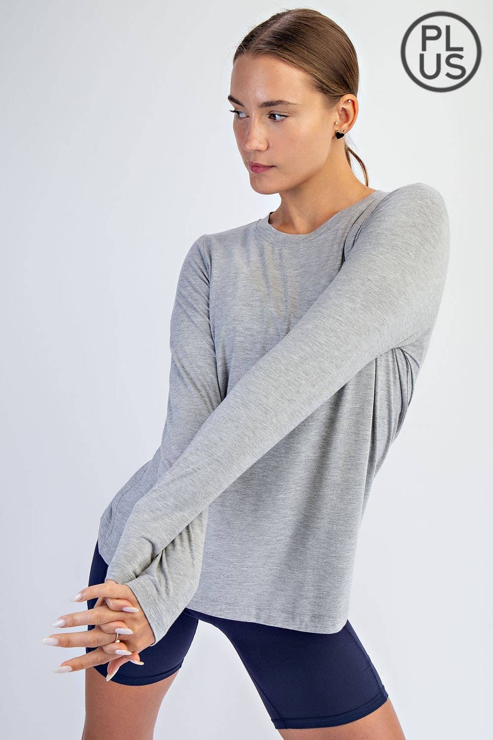 Rae Mode - Wholesale Lounge Top - Women's - PLUS SIZE VISCOSE MODAL LONG SLEEVE TOP27