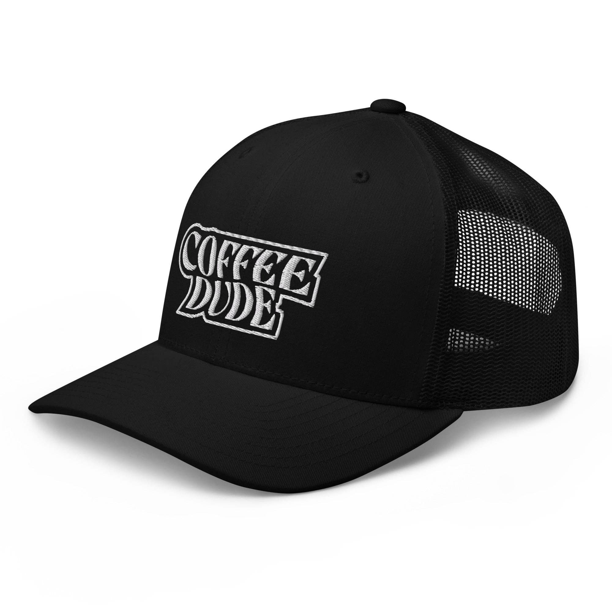 Coffee Dude - Wholesale Trucker Hat - Unisex - Coffee Dude Black Trucker Cap4