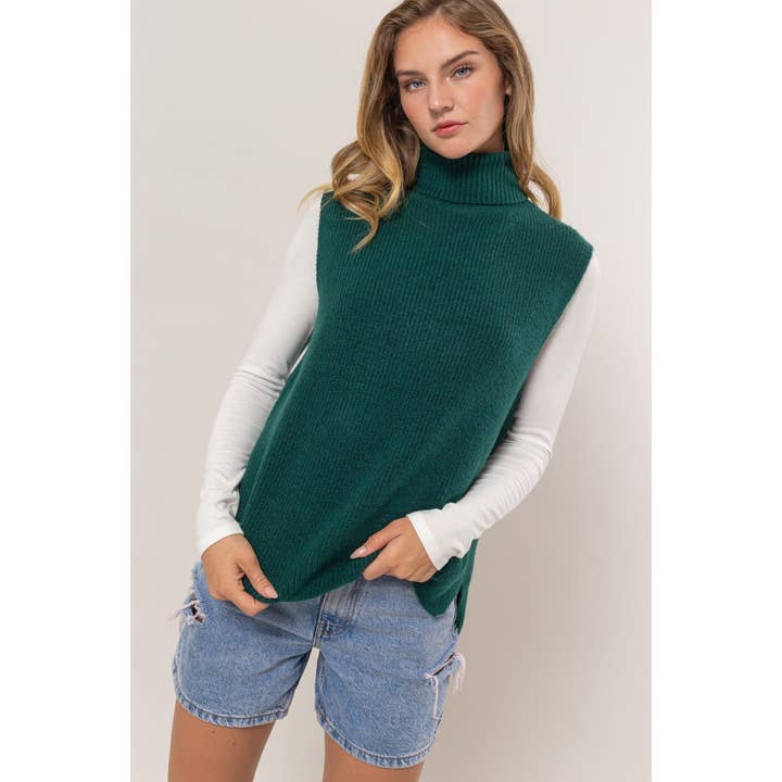 HYFVE - Wholesale Sweater Vest - Women's - DZ24E946-Turtleneck Sweater Vest