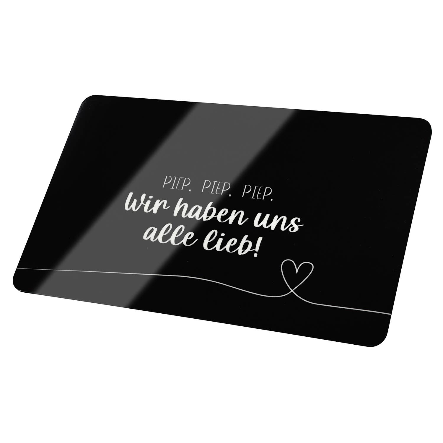 black Rectangular board Piep, Piep, Piep black, pack of 6 for wholesale on Faire0