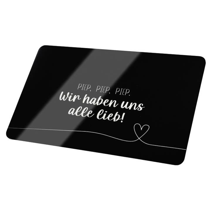 black Rectangular board Piep, Piep, Piep black, pack of 6 for wholesale on Faire