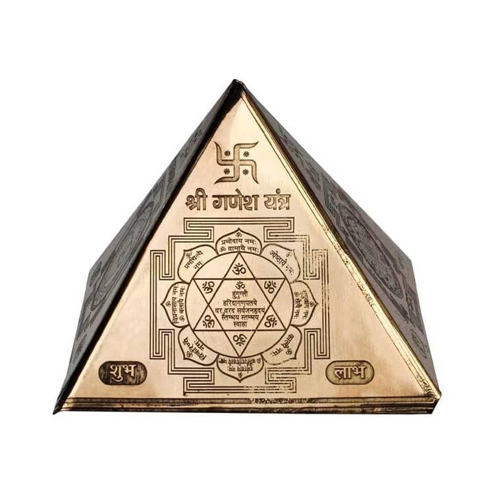 AmazeU - Wholesale Decorative Tabletop Object - Copper Sri Yantra Pyramid, Vastu Sri Yantra Copper Pyramid1