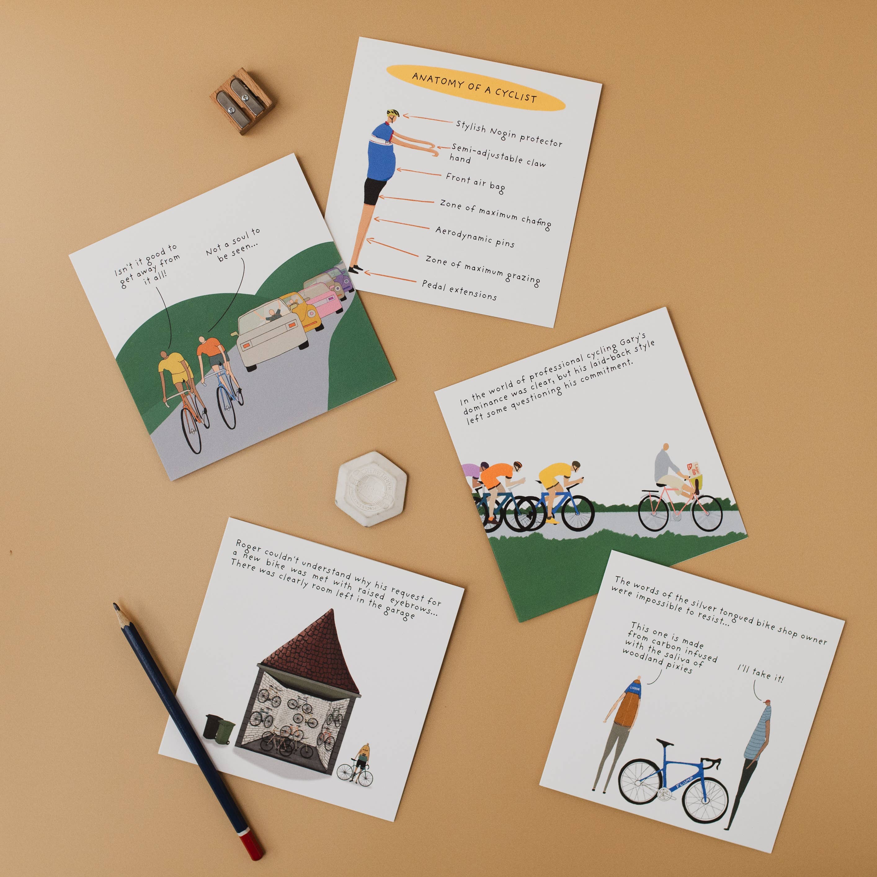 Not at all Jack - Wholesale Everyday Greeting Card - Anatomy Of A Cyclist Greeting card2