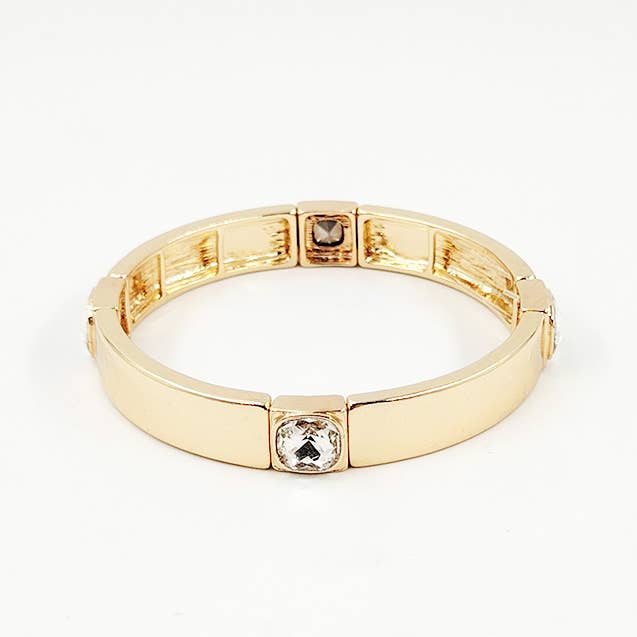 Bracelet jonc extensible à longue bande orné de strass B25033 pour la vente par Pretty Persuasions