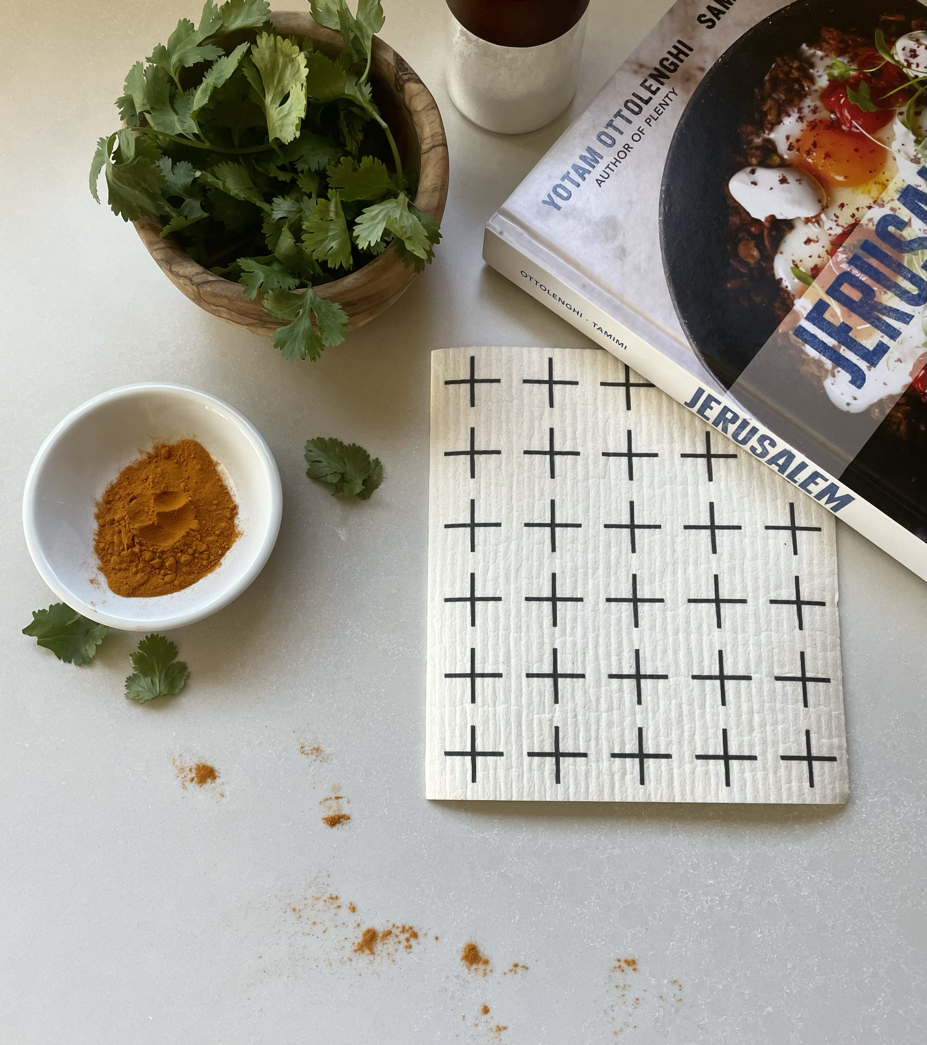 Ink and Fiber Designs - Wholesale Dishcloth - Black and White Scandi 1 Swedish Dishcloth4